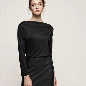 REISS Marilyn Draped Top size S black
